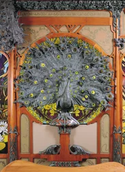 A Peacock, from the Central Panel of a Mural from the Fouquet Jewellers in Paris, 1901